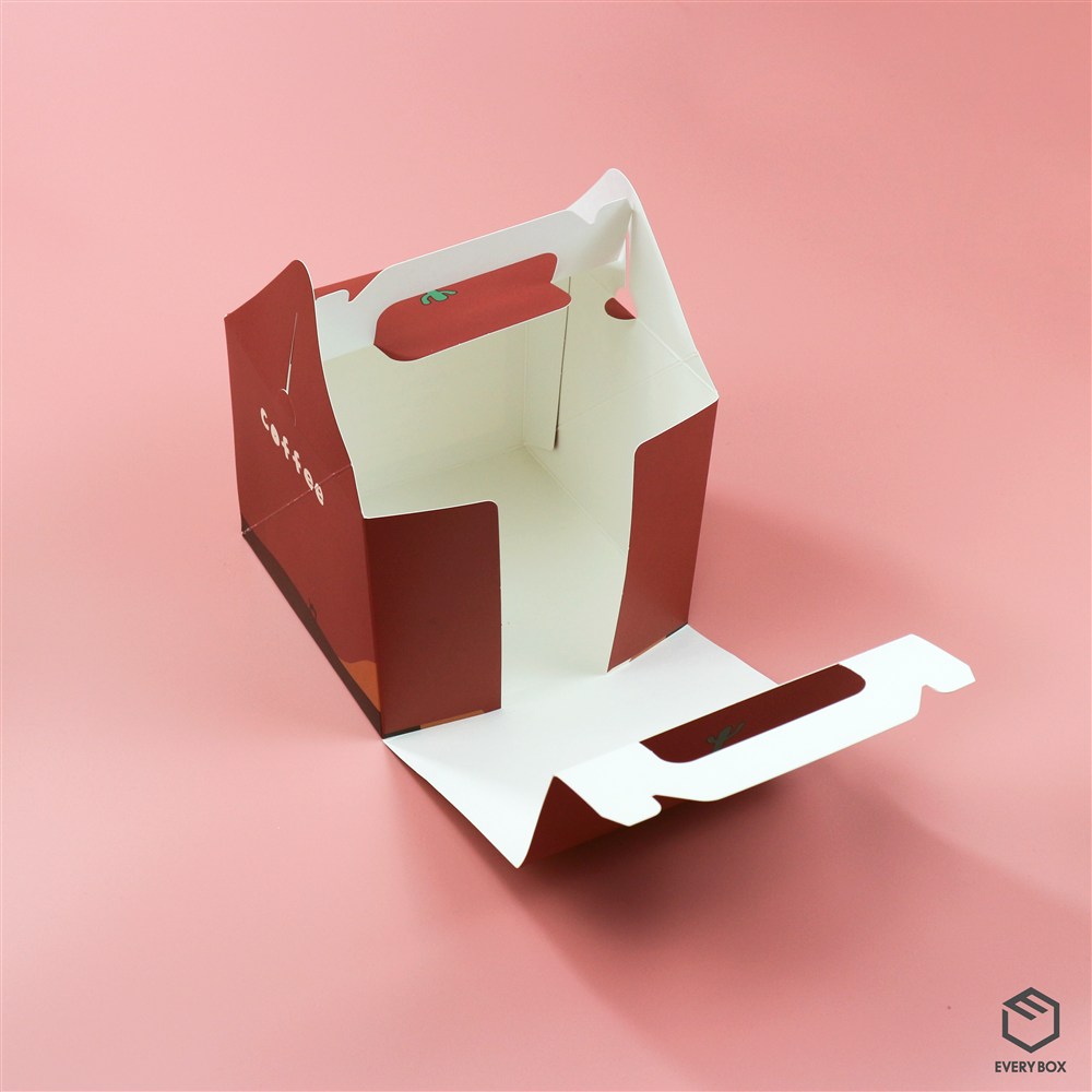 앞열림 손잡이형 식품지 160 × 160 × 130mm 제작 사례 이미지 1 / 6