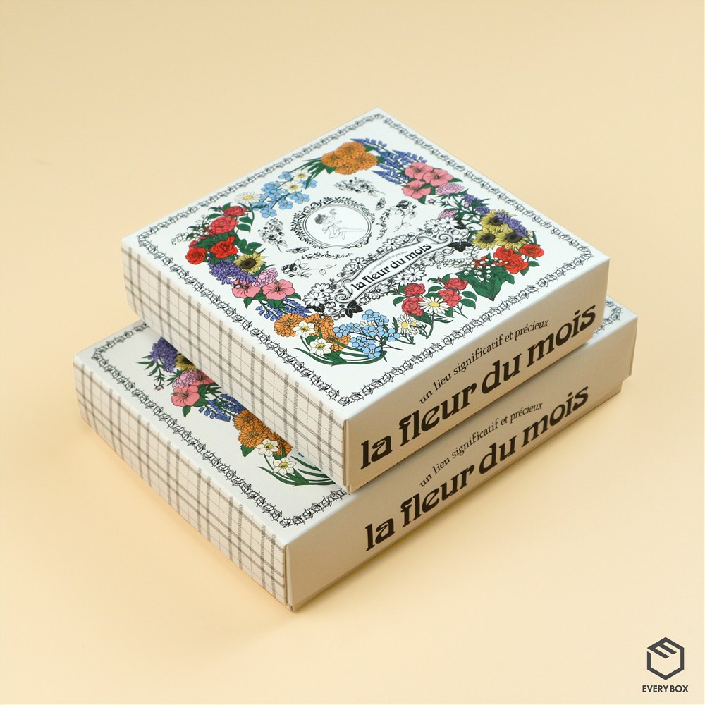 상하분리형 식품지 195 × 135 × 45mm 제작 사례 썸네일 3