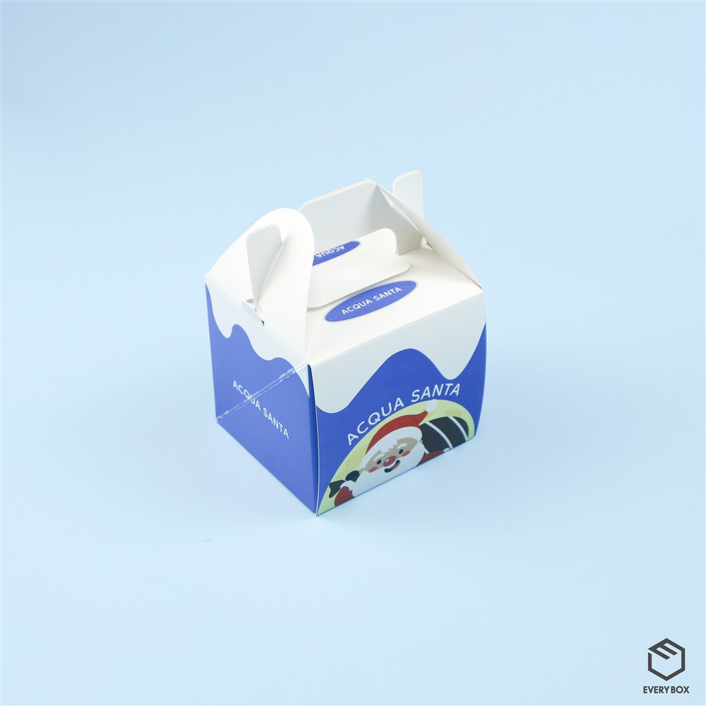 앞열림 손잡이형 식품지 110 × 100 × 100mm 제작 사례 이미지 1 / 5