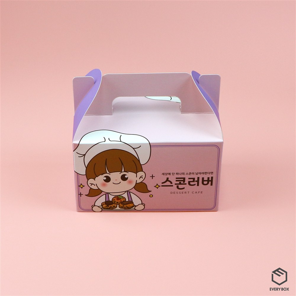 손잡이형 식품지 170 × 100 × 100mm 제작 사례 이미지 1 / 4