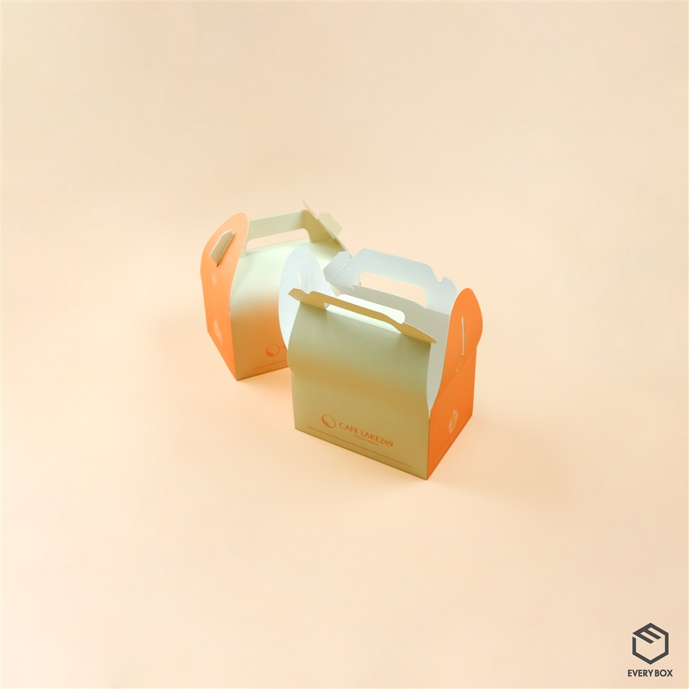 손잡이형 식품지 155 × 110 × 90mm 제작 사례 이미지 1 / 3